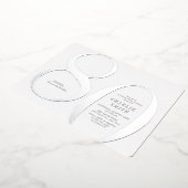 Moderne, minimalistische zilveren 80ste verjaardag folie uitnodiging (Gedraaid)