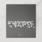Moderne minimalistische zilveren en zwarte bruilof plaatskaartje (Buitenkant ongevouwen)