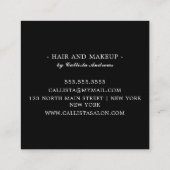 Moderne Minimalistische Zilveren Glitter Eenvoudig Vierkante Visitekaartje (Achterkant)