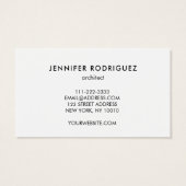 Moderne, minimalistische zilvermetaalprofessional visitekaartje (Achterkant)