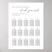 Moderne minimalistische zitplaatsindeling tot 15 t poster (Voorkant)