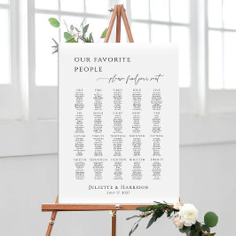 Moderne minimalistische zitplaatsindeling tot 20 t poster