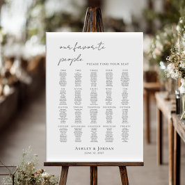 Moderne minimalistische zitplaatsindeling tot 20 t poster
