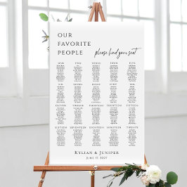 Moderne minimalistische zitplaatsindeling voor 20  poster