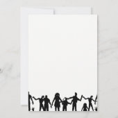 Moderne Minimalistische Zombiehorde Trouwuitnodigi Kaart (Achterkant)