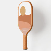 Moderne minimalistische zonsopgang en zonneswoesti pickleball paddle (Links)