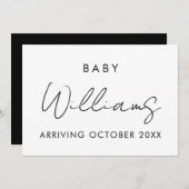 Moderne minimalistische zwangerschapsuitkondigings (Voorkant / Achterkant)