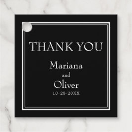 Moderne Minimalistische Zwart Bedankjes Labels