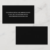 Moderne minimalistische zwart gewaagde bruiloft we informatiekaartje (Voorkant / Achterkant)