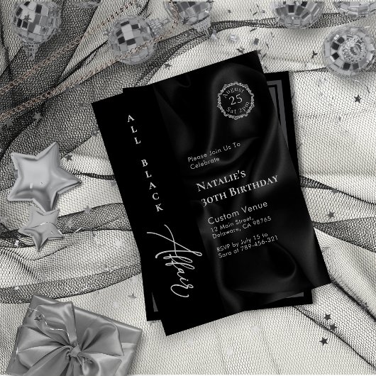 Moderne Minimalistische Zwart Kleding Formele Aang Kaart