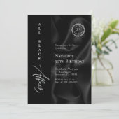 Moderne Minimalistische Zwart Kleding Formele Aang Kaart (Staand voorkant)