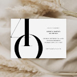 Moderne minimalistische zwart-wit 40e verjaardag kaart<br><div class="desc">Moderne minimalistische 40e verjaardagsuitnodiging met eenvoudig ontwerp met chique typografie en elegant script.</div>