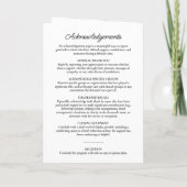 Moderne minimalistische zwart-wit 4-foto gevouwen programma (Achterkant)