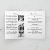 Moderne minimalistische zwart-wit 4-foto gevouwen programma (Binnen)