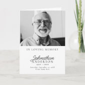 Moderne minimalistische zwart-wit 4-foto gevouwen programma (Voorkant)