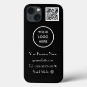 Moderne minimalistische zwart-wit aangepaste logo Case-Mate iPhone case (Achterkant)