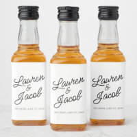 Moderne minimalistische zwart wit bruiloft mini