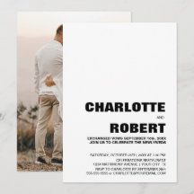 Moderne minimalistische zwart wit bruiloft recepti