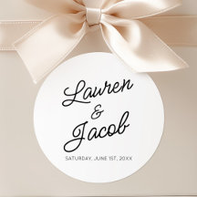 Moderne minimalistische zwart-wit bruiloft