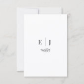 Moderne Minimalistische Zwart-Wit Bruiloft Save The Date (Achterkant)