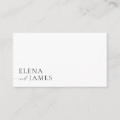 Moderne minimalistische zwart-wit bruiloft website informatiekaartje (Voorkant)