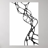 Moderne minimalistische zwart-wit cellen Art Print (Voorkant)