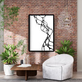 Moderne minimalistische zwart-wit cellen Art Print