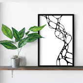 Moderne minimalistische zwart-wit cellen Art Print