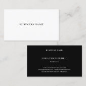 Moderne minimalistische zwart wit eenvoudige profe visitekaartje (Voorkant / Achterkant)