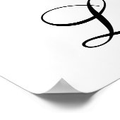 Moderne minimalistische zwart-wit elegante liefde poster (Hoek)