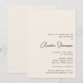 Moderne minimalistische zwart-wit en ivory Bat Mit Kaart (Voorkant / Achterkant)