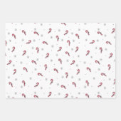 Moderne minimalistische zwart wit en rode kerst inpakpapier vel (Voorkant 2)