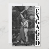 Moderne Minimalistische Zwart-Wit Foto Kaart (Voorkant)