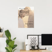 Moderne minimalistische zwart-wit foto repetitie poster (Thuiskantoor)