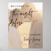 Moderne minimalistische zwart-wit foto repetitie poster (Voorkant)