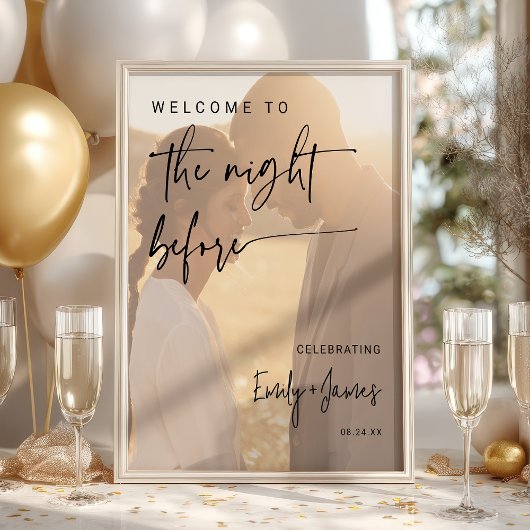 Moderne minimalistische zwart-wit foto repetitie poster