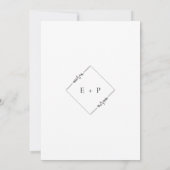 Moderne Minimalistische Zwart-Wit Foto Save The Date (Achterkant)