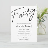 Moderne minimalistische zwart wit foto verrassing  kaart (Staand voorkant)