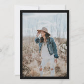 Moderne minimalistische zwart wit foto verrassing  kaart (Achterkant)