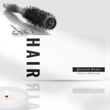 Moderne minimalistische zwart-wit haarstylist