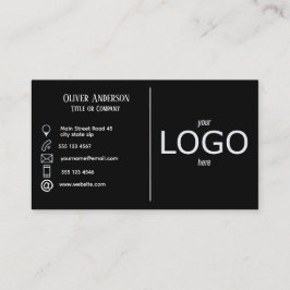 Moderne minimalistische zwart-wit logo business c visitekaartje