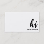 Moderne minimalistische zwart-wit QR-code netwerke Visitekaartje (Voorkant)