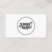 Moderne Minimalistische Zwart-Wit Salon QR-code Visitekaartje (Achterkant)