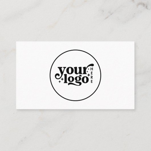 Moderne Minimalistische Zwart-Wit Salon QR-code Visitekaartje (Achterkant)