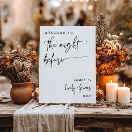 Moderne minimalistische zwart-wit script repetitie poster