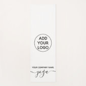 Moderne minimalistische zwart-wit yoga logo yogamat (Voorkant)