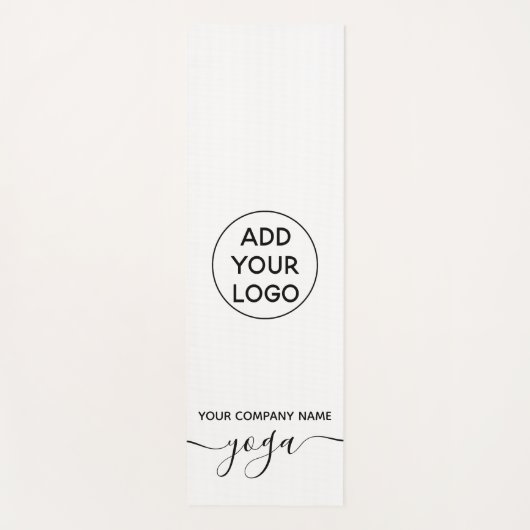 Moderne minimalistische zwart-wit yoga logo yogamat (Voorkant)