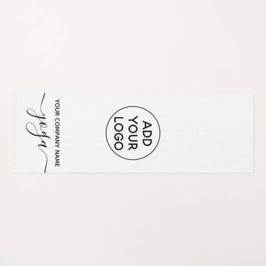 Moderne minimalistische zwart-wit yoga logo yogamat (Voorkant (horizontaal))