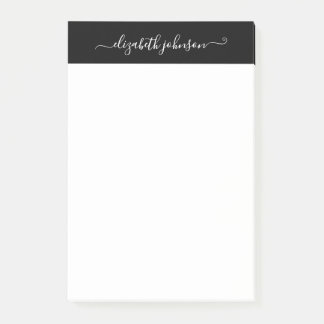 Moderne minimalistische zwart-witnotities post-it® notes