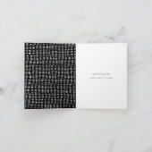 Moderne minimalistische zwart-witpaasbundel feestdagen kaart (Binnen)